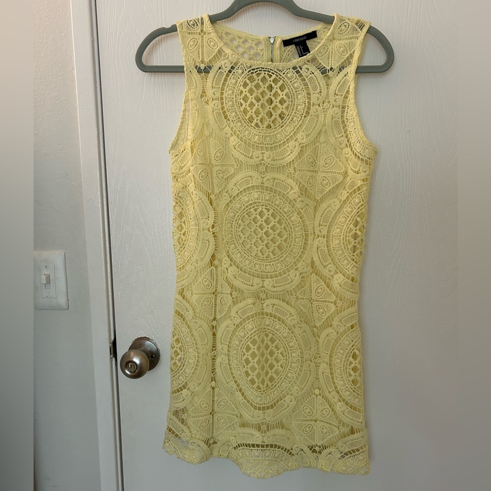 Forever 21 Yellow Mini Dress